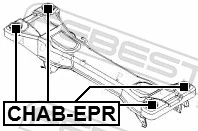 FEBEST CHAB-EPR Bushing, axle beam