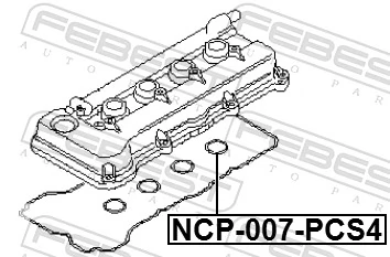 Gasket, cylinder head cover NCP-007-PCS4