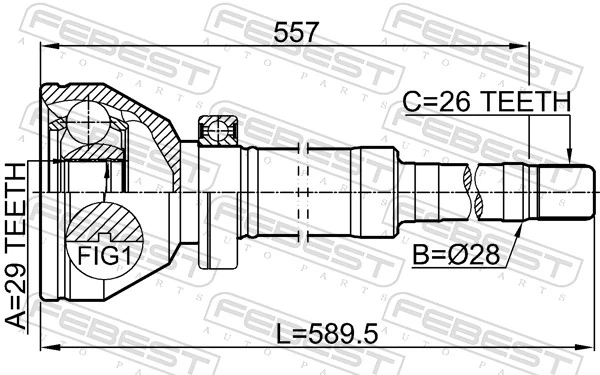 Joint Kit, drive shaft 2711-XC90WDRH