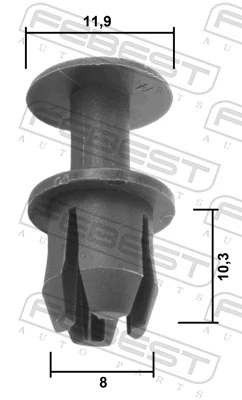 FEBEST 88570-185 Clip, trim/protection strip