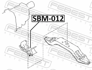 FEBEST SBM-012 Mounting, engine