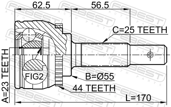 Joint Kit, drive shaft 0210-QG18DEA44