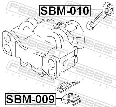Mounting, engine SBM-010