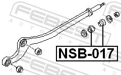 Mounting, control/trailing arm NSB-017