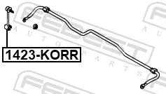 Link/Coupling Rod, stabiliser bar 1423-KORR
