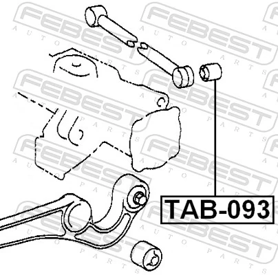 FEBEST TAB-093 Mounting, control/trailing arm