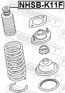 FEBEST NSHB-K11F Protective Cap/Bellow, shock absorber
