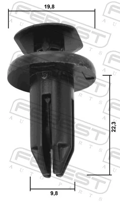 FEBEST 88570-143 Clip, trim/protection strip