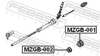 FEBEST MZGB-002 Mounting, steering gear