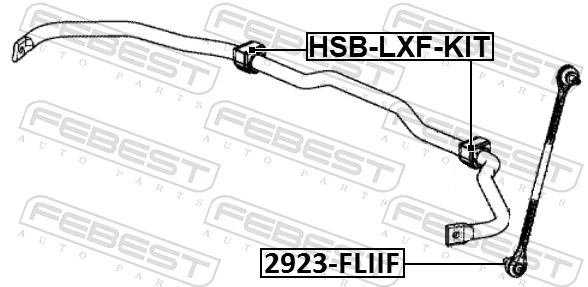 FEBEST HSB-LXF-KIT Mounting, stabiliser bar