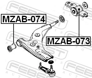 FEBEST MZAB-073 Mounting, control/trailing arm