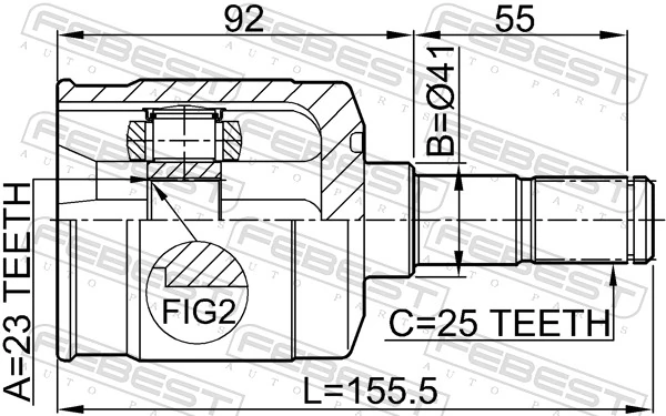 Joint Kit, drive shaft 1211-EFAT