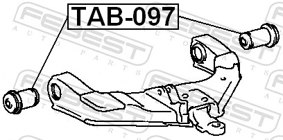 Mounting, control/trailing arm TAB-097