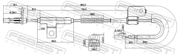 Sensor, wheel speed 22606-001
