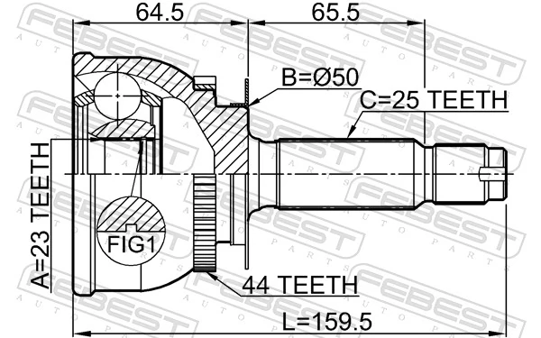 Joint Kit, drive shaft 1210-MATA44