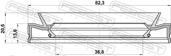 FEBEST 95HES-38821420X Shaft Seal, drive shaft