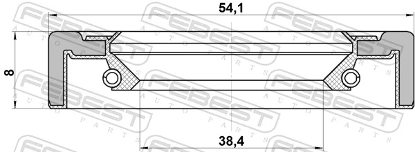 FEBEST 95GCY-40540808X Seal Ring, wheel hub