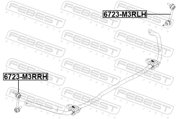 Link/Coupling Rod, stabiliser bar 6723-M3RLH