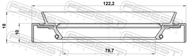 FEBEST 95HDY-801221018X Shaft Seal, wheel hub