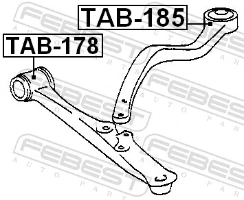 Mounting, control/trailing arm TAB-185