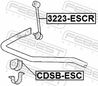 FEBEST 3223-ESCR Link/Coupling Rod, stabiliser bar