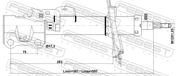 FEBEST 35110-001FR Shock Absorber