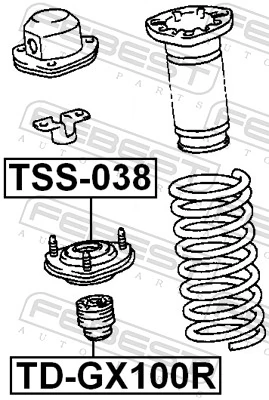 FEBEST TD-GX100R Rubber Buffer, suspension