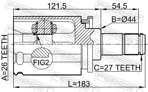 Joint Kit, drive shaft 1911-E70LH