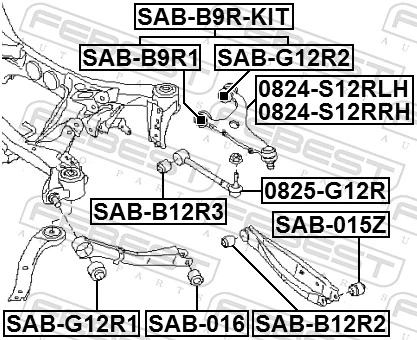 Control/Trailing Arm, wheel suspension 0824-S12RRH