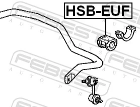 Mounting, stabiliser bar HSB-EUF