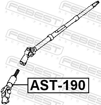 FEBEST AST-190 Steering Shaft