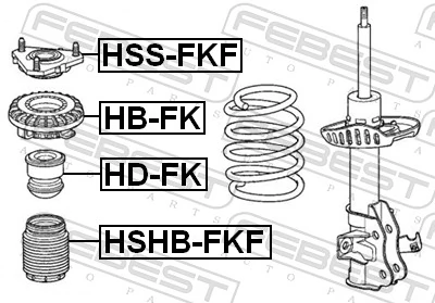 Suspension Strut Support Mount HSS-FKF