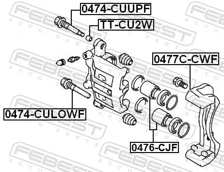 Brake Caliper Bracket Set 0477C-CWF
