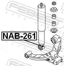 FEBEST NAB-261 Bush, shock absorber