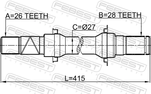 Drive Shaft 0512-BL16AT