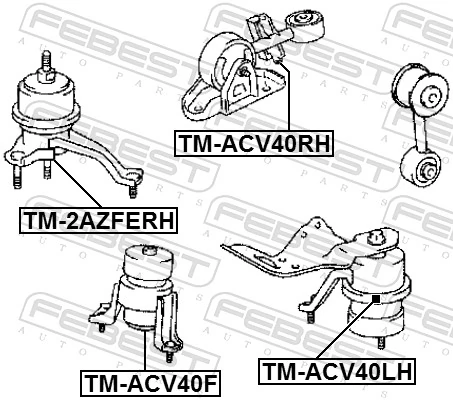 FEBEST TM-ACV40LH Mounting, engine