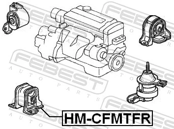 FEBEST HM-CFMTFR Mounting, engine