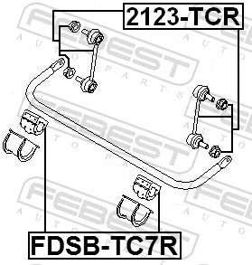 Mounting, stabiliser bar FDSB-TC7R