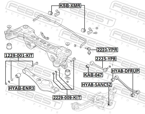 FEBEST 2229-009-KIT Camber Correction Screw Set