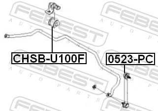 FEBEST CHSB-U100F Mounting, stabiliser bar