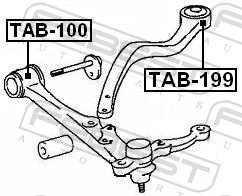 FEBEST TAB-199 Mounting, control/trailing arm