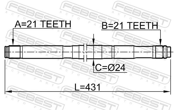 Drive Shaft 0212-QG15LH