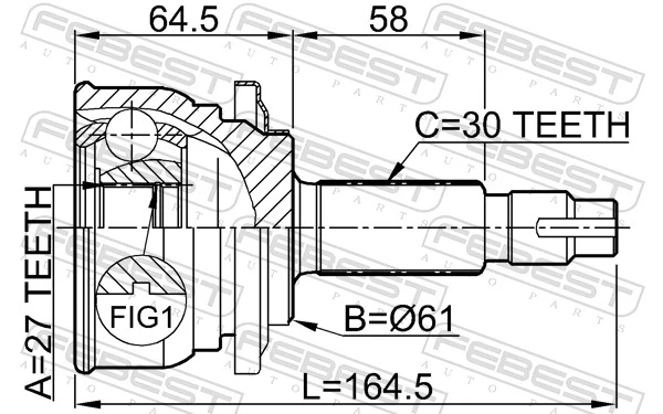 Joint Kit, drive shaft 0110-083