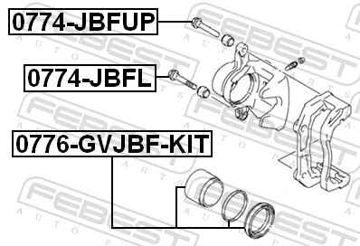 Guide Bolt, brake caliper 0774-JBFL