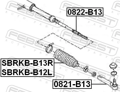 Bellow, steering SBRKB-B12L