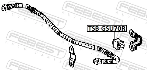 FEBEST TSB-GSU70R Mounting, stabiliser bar