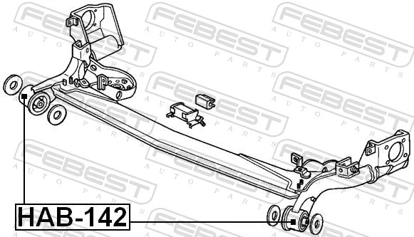 FEBEST HAB-142 Mounting, control/trailing arm