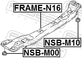 FEBEST FRAME-N16 Axle Beam