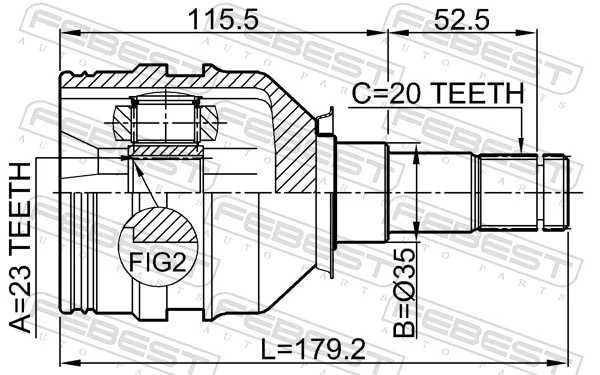Joint Kit, drive shaft 0111-ZZT250
