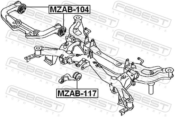 Mounting, differential MZAB-117